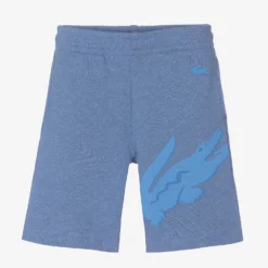 Lacoste Boys Blue Crocodile Shorts
