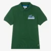 Lacoste Boys Green Cotton Piqué Polo Shirt
