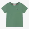 Lacoste Boys Green Cotton T-Shirt