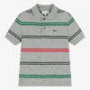 Lacoste Boys Grey Cotton Polo Shirt