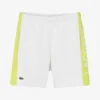 Lacoste Boys White & Green Organic Cotton Shorts