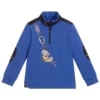 Lapin House Blue Cotton Teddy Sweatshirt