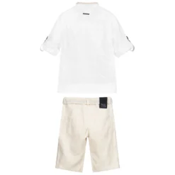 Lapin House Boys Beige Linen Shorts Set -Outlet Little Gents Set Store lapin house boys beige linen shorts set 365872 ff5c2f16be246d3067aa6073a73104e0c28610f7