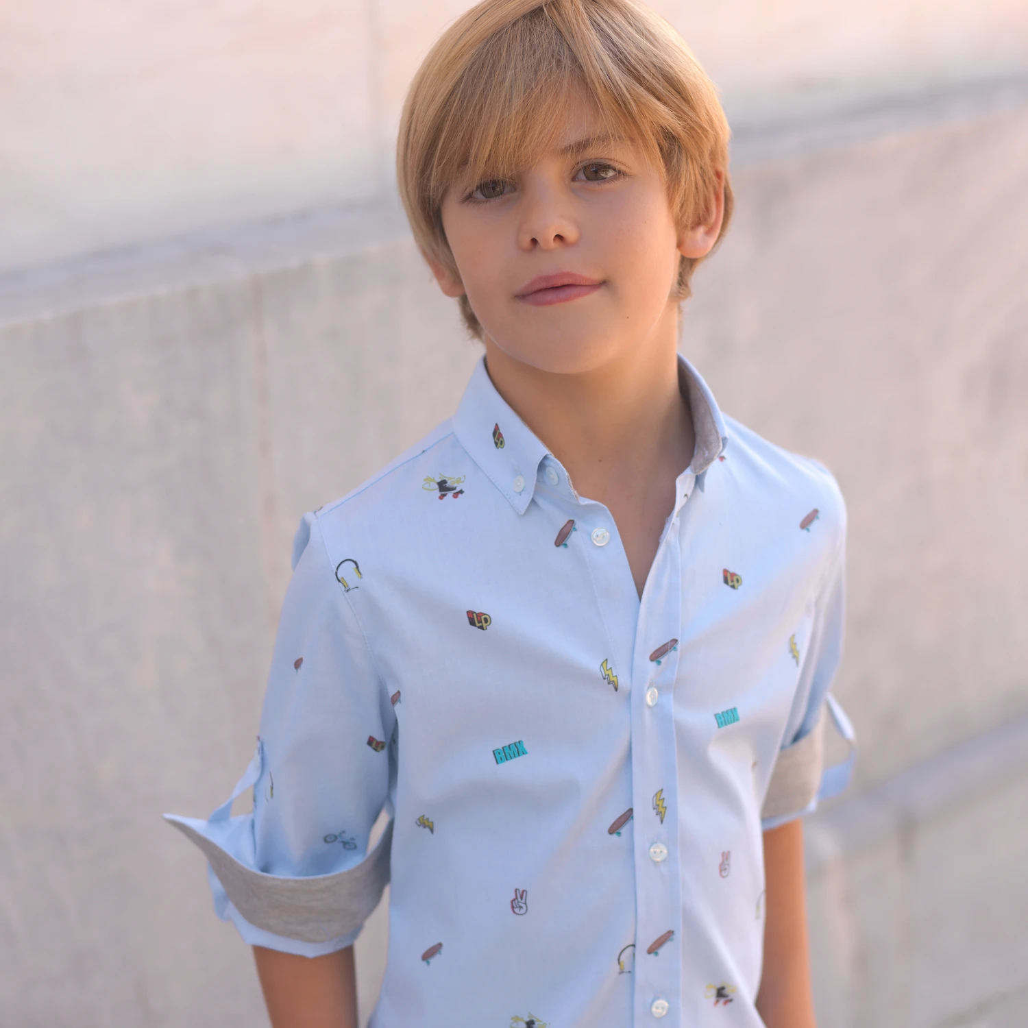 Lapin House Boys Blue Oxford Cotton Shirt 2 Lapin House Boys Blue Oxford Cotton Shirt - Image 2