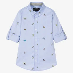 Lapin House Boys Blue Oxford Cotton Shirt