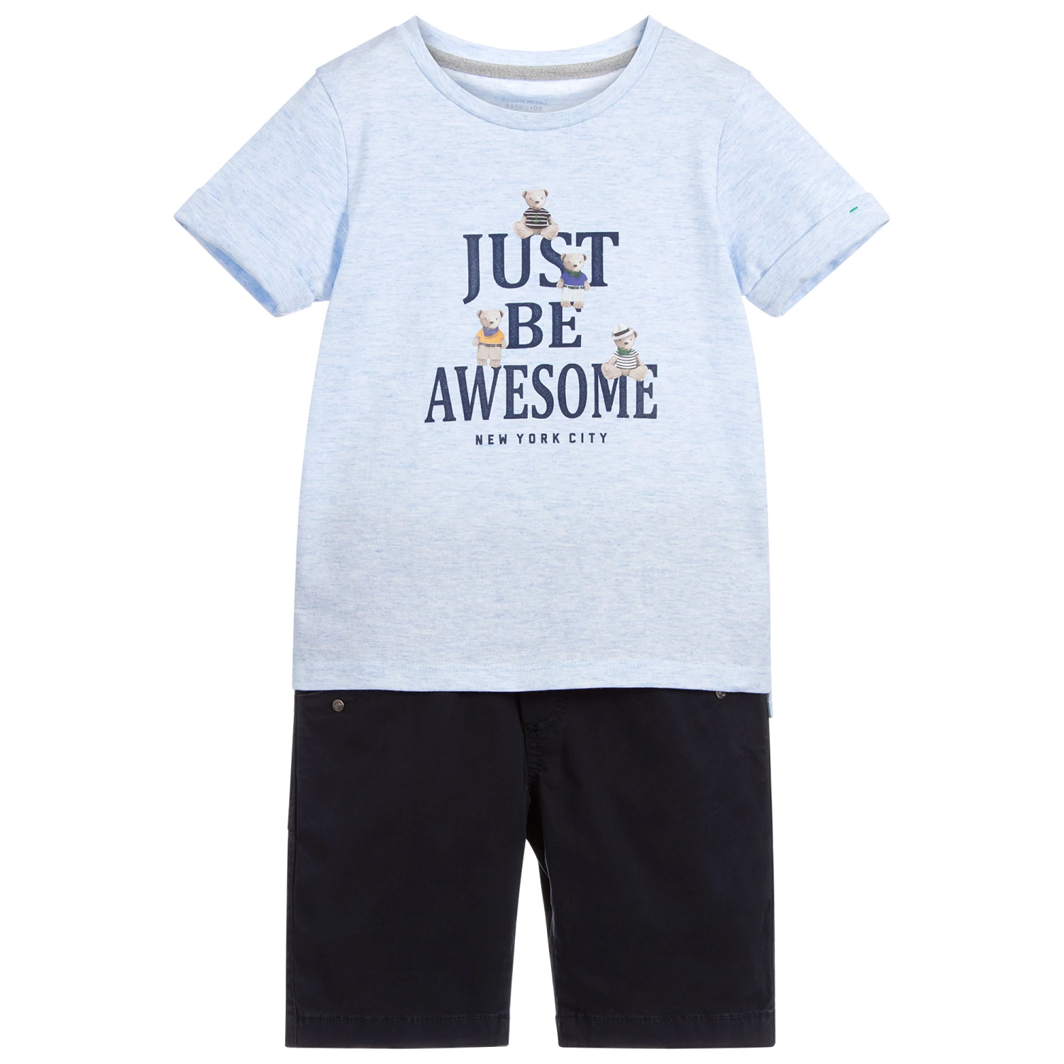 Lapin House Boys Blue Shorts Set 1 Lapin House Boys Blue Shorts Set