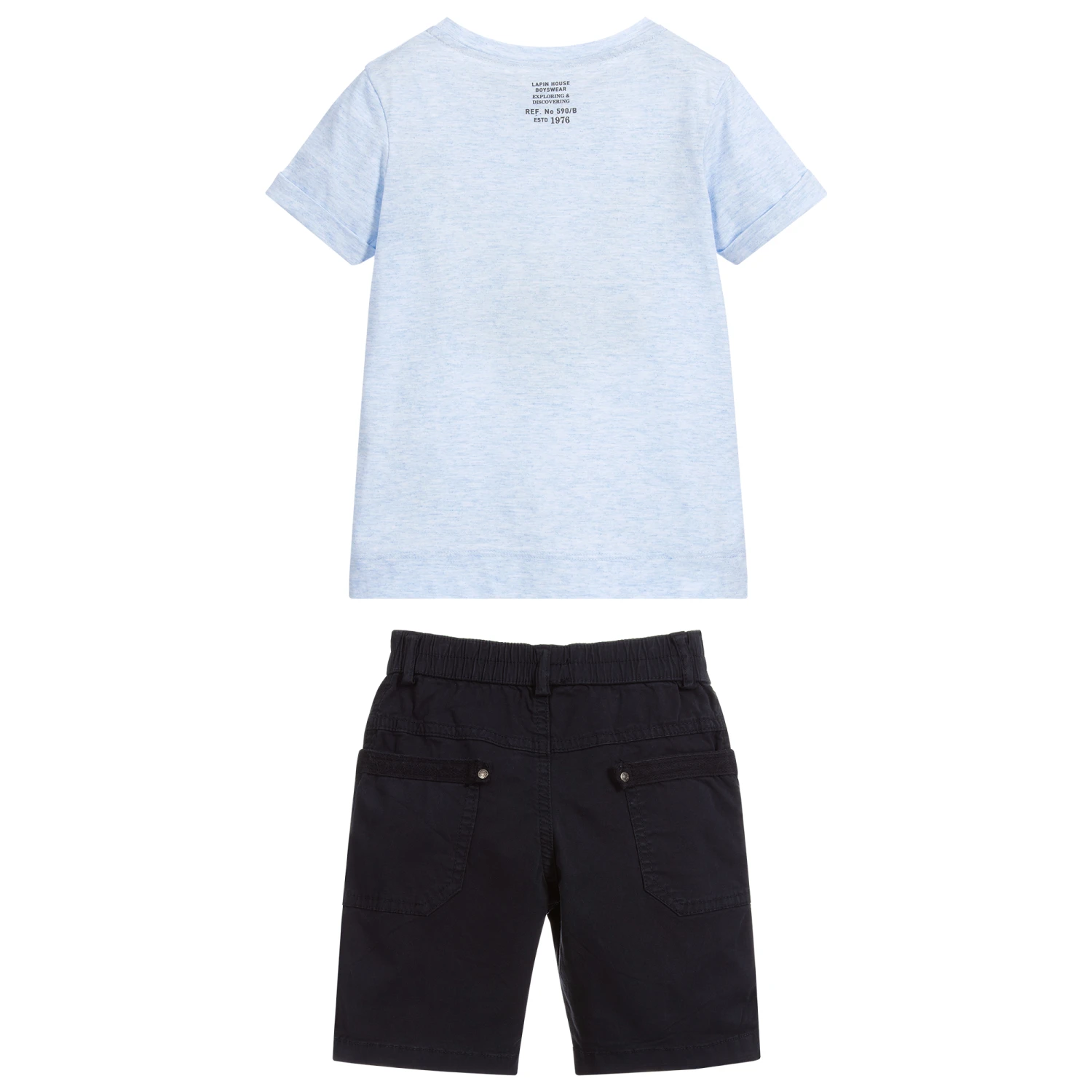 Lapin House Boys Blue Shorts Set 3 Lapin House Boys Blue Shorts Set - Image 3