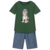 Lapin House Boys Green & Blue Shorts Set
