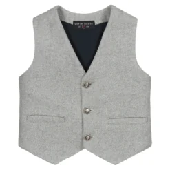 Lapin House Boys Grey Wool Waistcoat