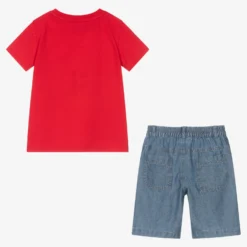 Lapin House Boys Red & Blue Chambray Shorts Set -Outlet Little Gents Set Store lapin house boys red blue chambray shorts set 491923 93c1f146c3eafab759a0a04b5c08513d618e1d96
