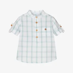 Laranjinha Blue Check Linen Blend Shirt -Outlet Little Gents Set Store laranjinha blue check linen blend shirt 440780 92ae51127bf9341872308fb2d2e066d2de2e63eb