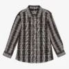 Laranjinha Boys Black Cotton Check Shirt