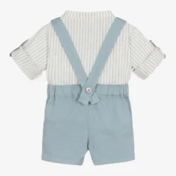 Laranjinha Boys Blue Cotton Shirt & Shorts Set -Outlet Little Gents Set Store laranjinha boys blue cotton shirt shorts set 505628 db1a498b8cad2cb75a08de8245f08a654395760b