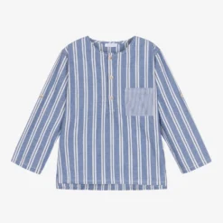 Laranjinha Boys Blue Maxi Stripe Cotton Popover Shirt -Outlet Little Gents Set Store laranjinha boys blue maxi stripe cotton popover shirt 505533 48a04eefc8c44f2d49b96d54ae3b34df1b6accbd