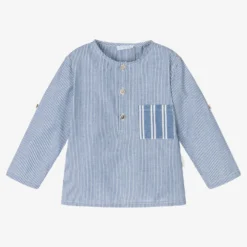 Laranjinha Boys Blue Mini Stripe Cotton Popover Shirt -Outlet Little Gents Set Store laranjinha boys blue mini stripe cotton popover shirt 505535 f44b8698bac178abfee434251783f87c72efacf7