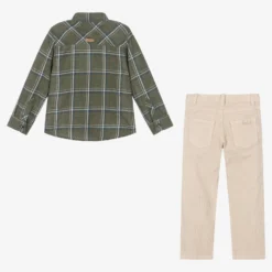 Laranjinha Boys Green & Beige Trouser Set -Outlet Little Gents Set Store laranjinha boys green beige trouser set 464035 427e092a02ab865bc49155032f648453b2c27c8d