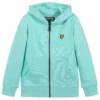 Lyle & Scott Aqua Blue Hooded Zip-Up