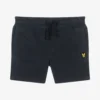 Lyle & Scott Boys Blue Cotton Drawstring Shorts