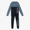 Lyle & Scott Boys Blue Cotton Long Pyjamas