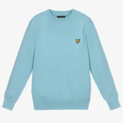 Lyle & Scott Boys Blue Knitted Sweater