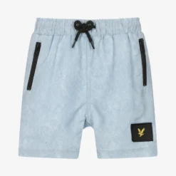 Lyle & Scott Boys Blue Marbled Swim Shorts