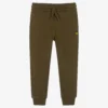 Lyle & Scott Boys Green Cotton Logo Joggers