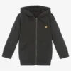 Lyle & Scott Boys Grey Cotton Zip-Up Hoodie