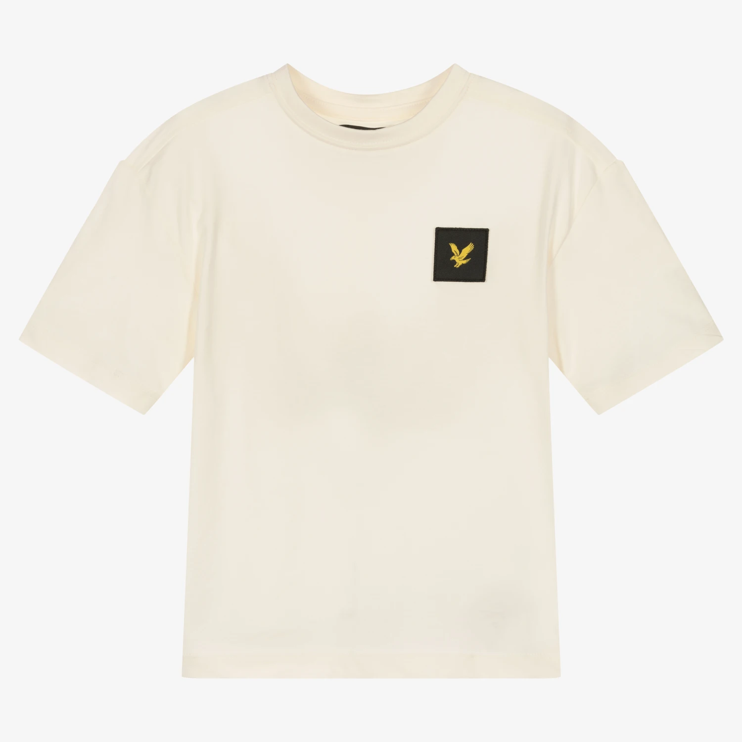 Lyle & Scott Boys Ivory Cotton Logo T-Shirt 1 Lyle & Scott Boys Ivory Cotton Logo T-Shirt