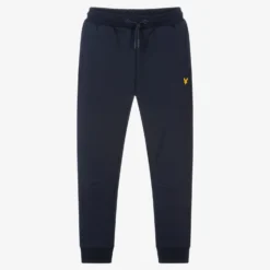 Lyle & Scott Boys Navy Blue Cotton Joggers