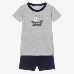 Magnolia Baby Grey Cotton Pirates Pyjamas