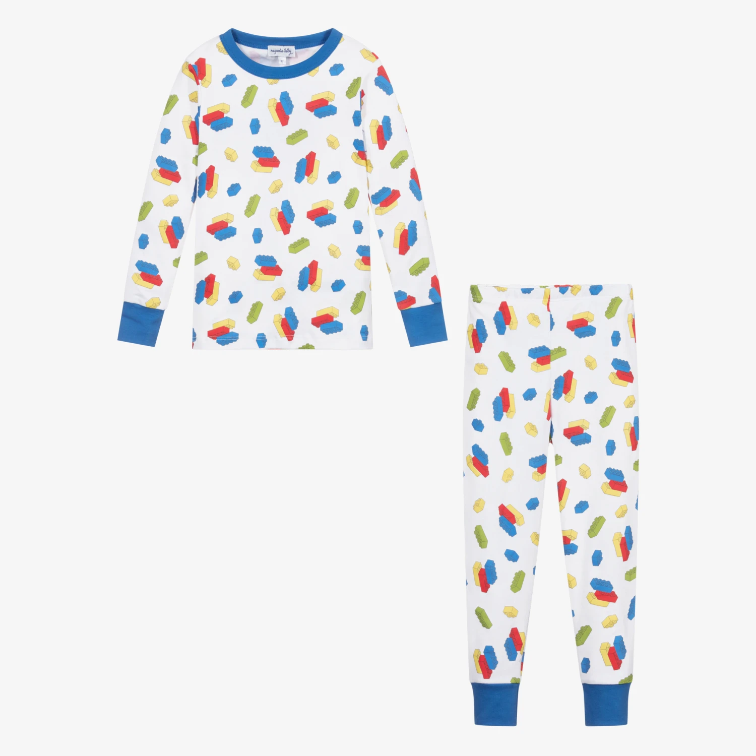 Magnolia Baby Pima Cotton Brick Pyjamas 2 Magnolia Baby Pima Cotton Brick Pyjamas - Image 2