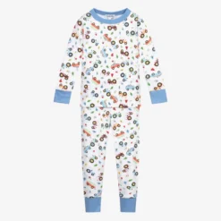 Magnolia Baby Pima Cotton Tractors Pyjamas