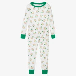 Magnolia Baby White & Green Duck Pyjamas