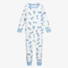 Magnolia Baby White Pima Cotton Ski Pyjamas