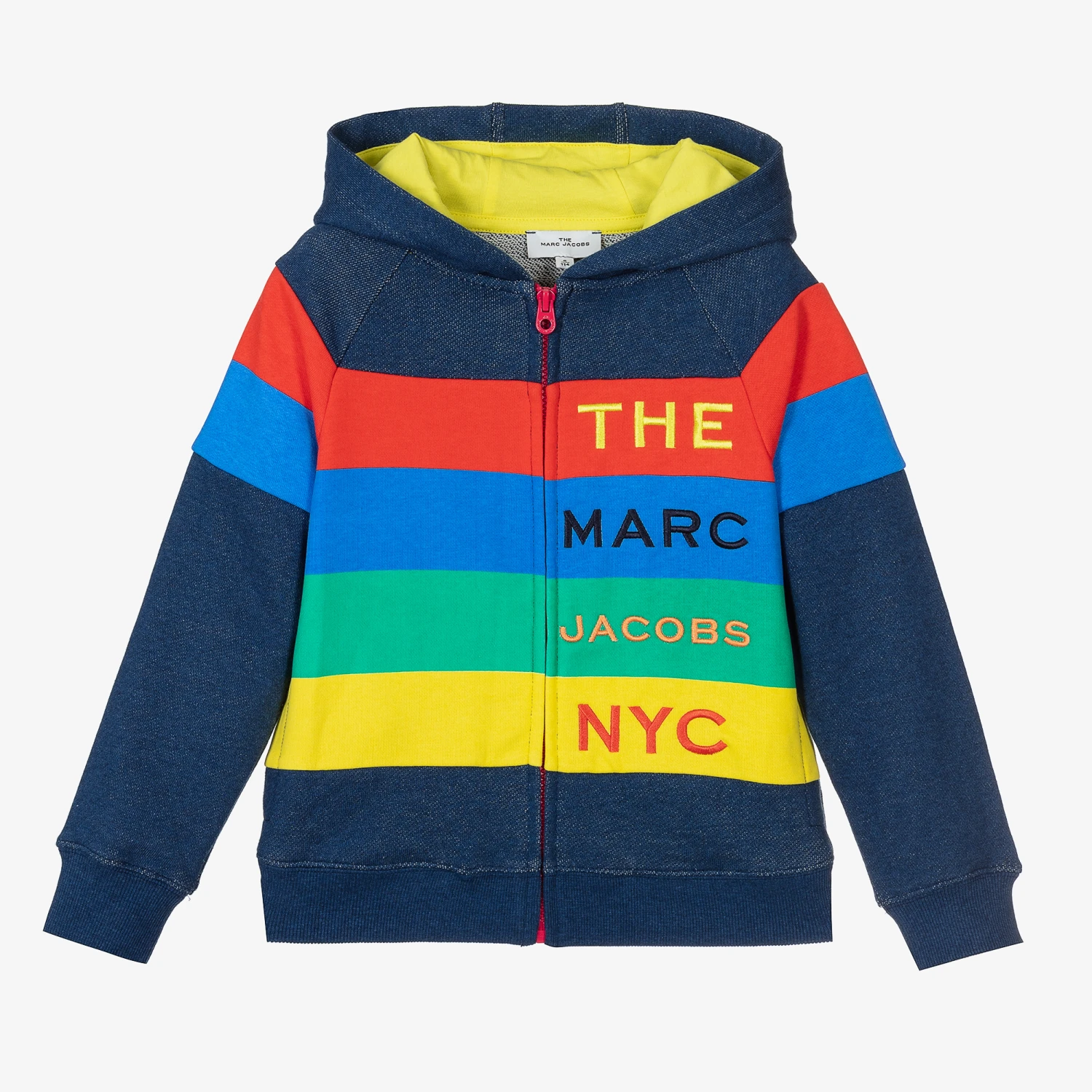 MARC JACOBS Blue Cotton Zip-Up Hooded Top 1 MARC JACOBS Blue Cotton Zip-Up Hooded Top