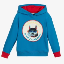 MARC JACOBS Boys Blue Cotton Logo Hoodie -Outlet Little Gents Set Store marc jacobs boys blue cotton logo hoodie 408404 1582e6d17be4b8d59636350c98d70416fd4b296e