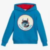 MARC JACOBS Boys Blue Cotton Logo Hoodie
