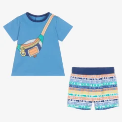MARC JACOBS Boys Blue Crossbody Bag Logo Shorts Set -Outlet Little Gents Set Store marc jacobs boys blue crossbody bag logo shorts set 503554 8dab196ca0fbc6c5be38fbedf03f7d302a8a539d