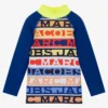 MARC JACOBS Boys Blue Logo Sun Protective Top (UPF40+)