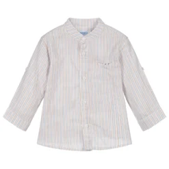 Mayoral Beige Striped Cotton Shirt