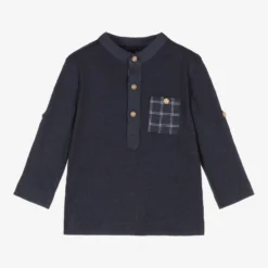 Mayoral Blue Cotton Henley Top -Outlet Little Gents Set Store mayoral blue cotton henley top 445872 2238430782f17669308dc028c5bb0a727410e273