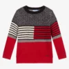 Mayoral Blue & Red Knit Sweater