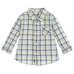 Mayoral Blue & Yellow Checked Shirt