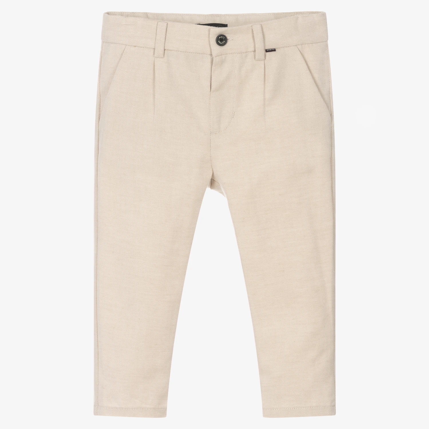 Mayoral Boys Beige Cotton & Linen Trousers 1 Mayoral Boys Beige Cotton & Linen Trousers
