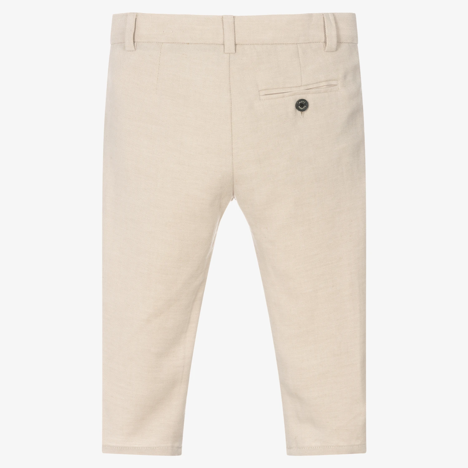 Mayoral Boys Beige Cotton & Linen Trousers 2 Mayoral Boys Beige Cotton & Linen Trousers - Image 2