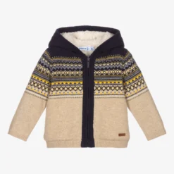 Mayoral Boys Beige Knitted Zip-Up Top