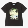 Mayoral Boys Black Cotton Surfboard T-Shirt
