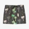 Mayoral Boys Black Palm & Surf Board Swimshorts