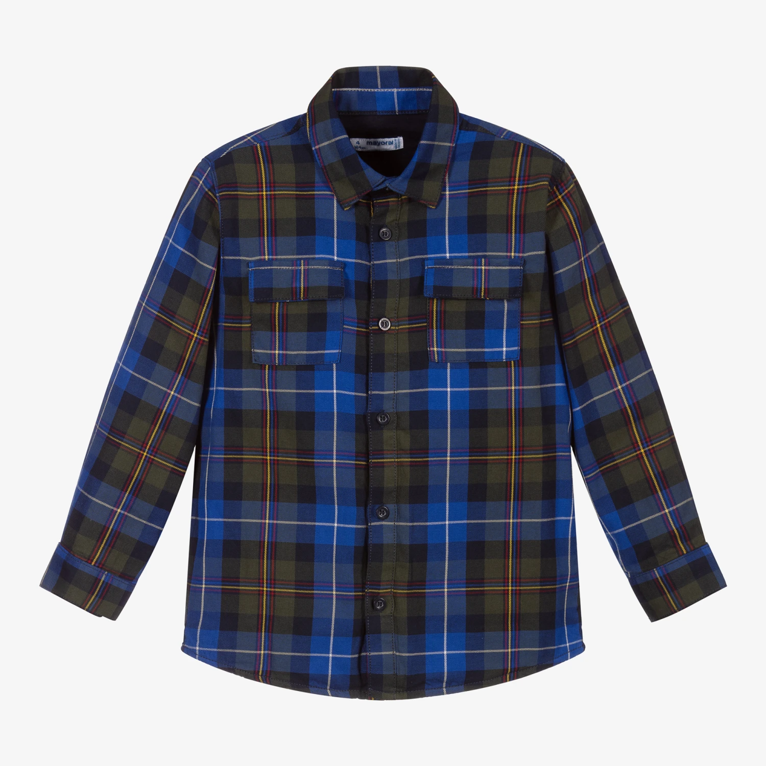 Mayoral Boys Blue Checked Shirt 1 Mayoral Boys Blue Checked Shirt