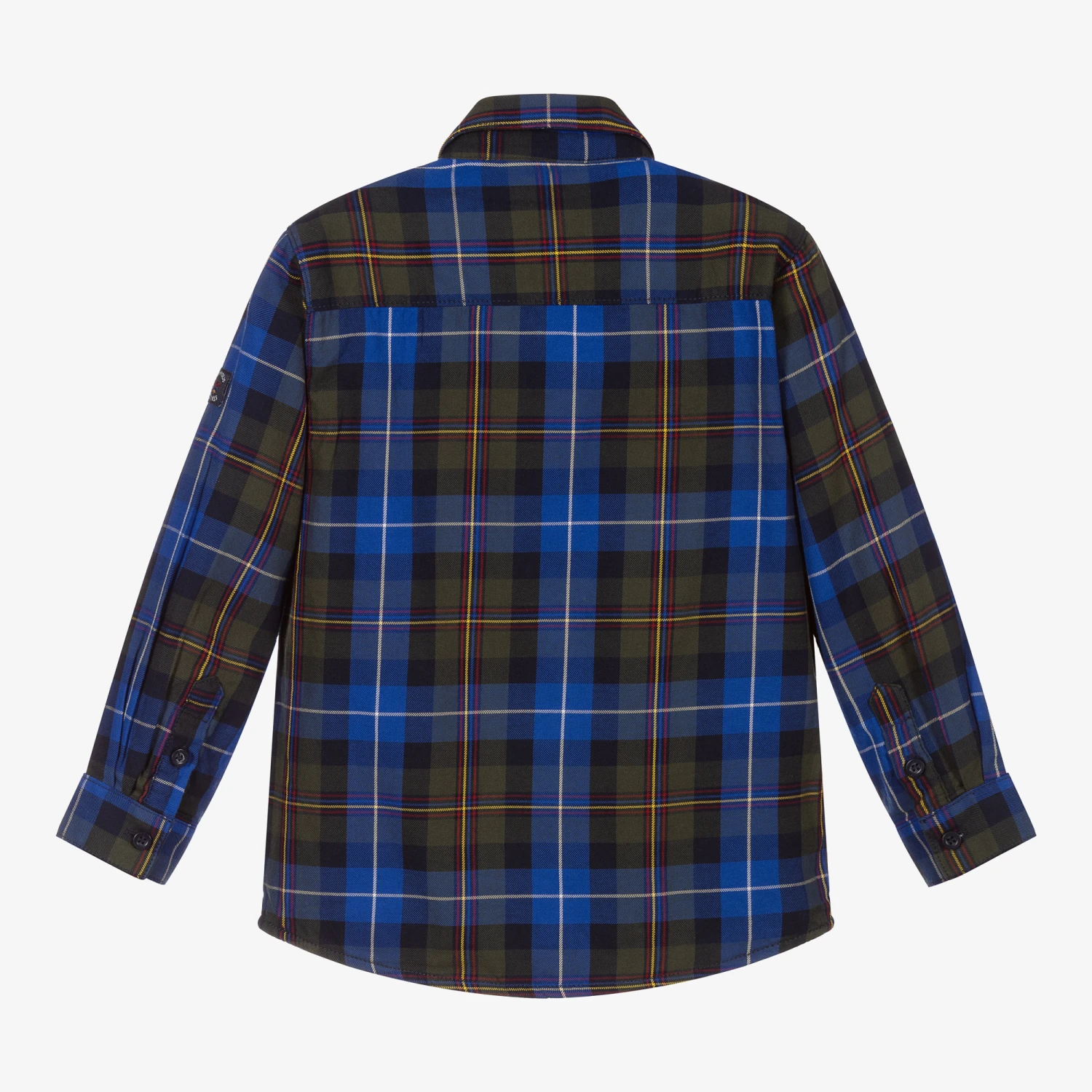 Mayoral Boys Blue Checked Shirt 2 Mayoral Boys Blue Checked Shirt - Image 2